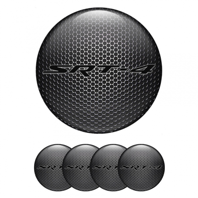 Dodge SRT Emblem for Wheel Center Caps Dark Grate Black Logo