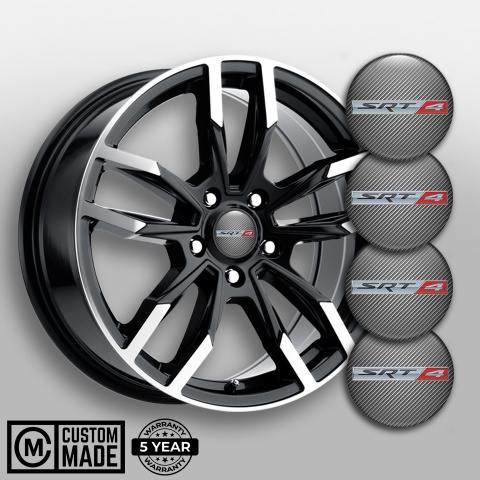Dodge SRT Emblem for Center Wheel Caps Light Carbon Metallic Logo
