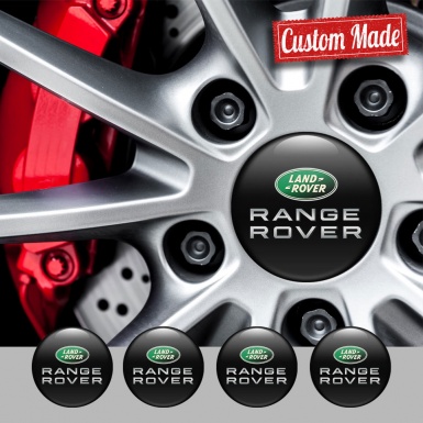 Land Rover Range Emblems for Wheel Center Caps Black Design