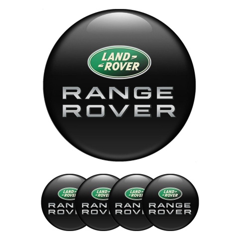 Land Rover Range Emblems for Wheel Center Caps Black Design