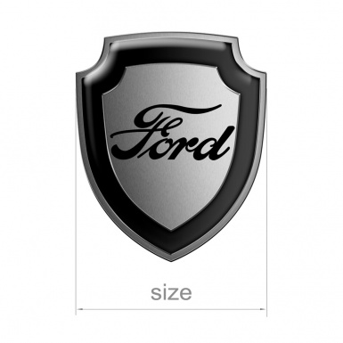 Ford Silicone Sticker Black Classic Logo