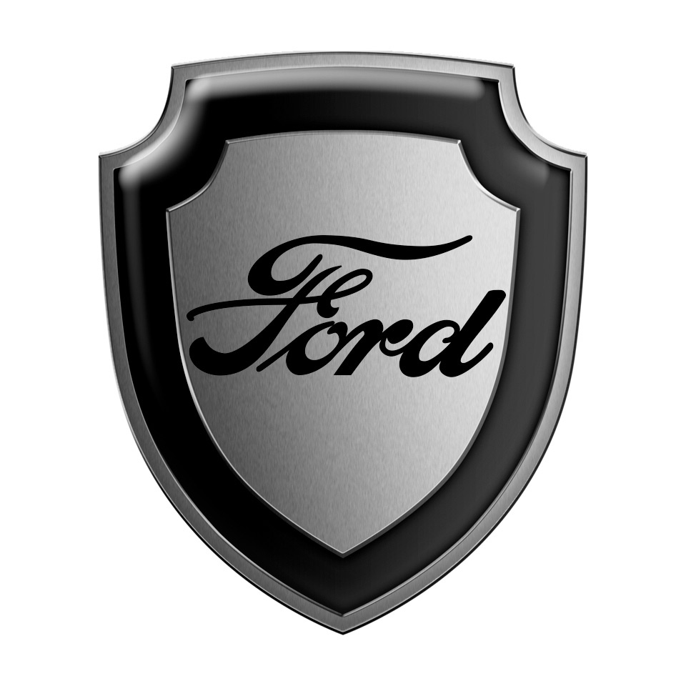 Ford Silicone Sticker Black Classic Logo, Domed Emblems, Stickers