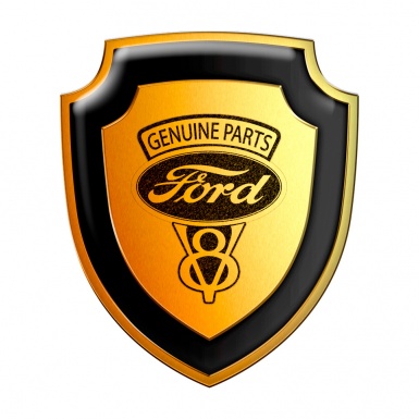 Ford Genuine Parts Silicone Sticker Gold Effect