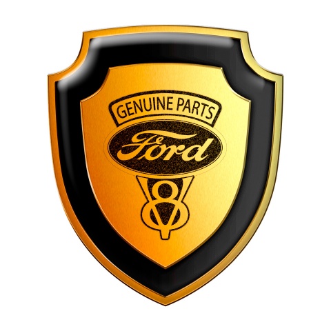 Ford Genuine Parts Silicone Sticker Gold Effect