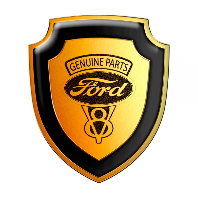 Ford Genuine Parts Silicone Sticker Gold Effect