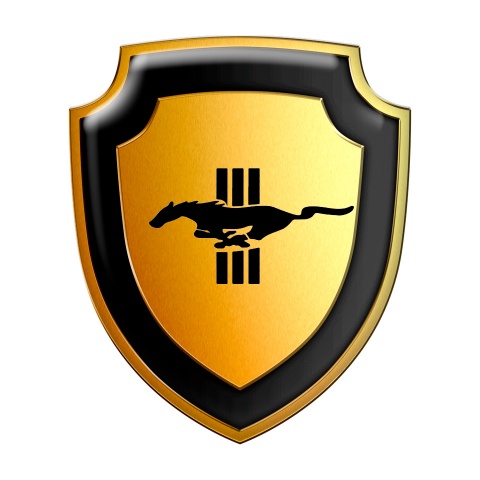 Ford Mustang Silicone Sticker Gold effect