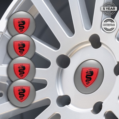 Alfa Romeo Wheel Emblems Edition Grey 