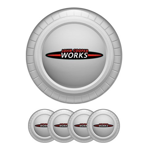 Mini Cooper John Works Silicone Stickers Wheel Cap Grey Edition