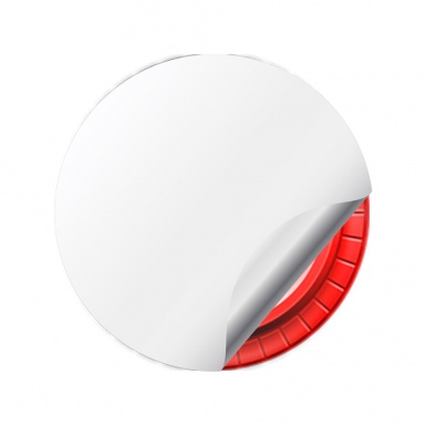 Mini Cooper John Works Wheel Cap Silicone Stickers Red Grey Edition