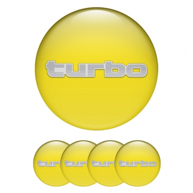 TurboR Wheel Stickers for Center Caps Style Yellow