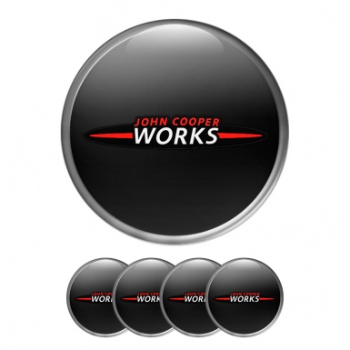 Mini Cooper John Works Wheel Cap Silicone Stickers Classic Black