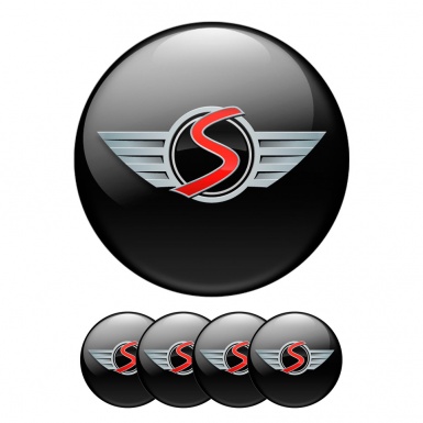 Mini Cooper S Wheel Cap Silicone Stickers Black