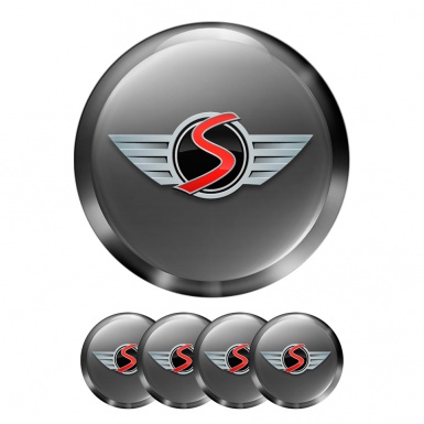 Mini Cooper S Wheel Cap Silicone Stickers Grey