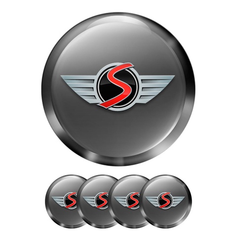 Mini Cooper S Wheel Cap Silicone Stickers Grey
