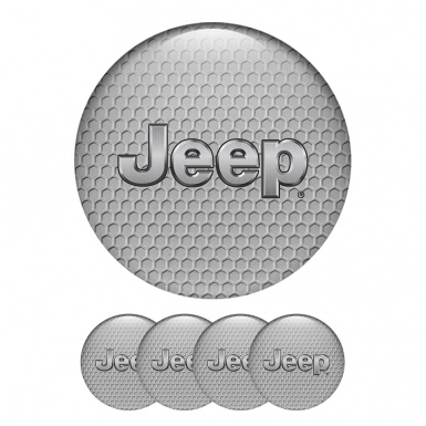 Jeep Wheel Center Cap Domed Stickers  Honeycomb