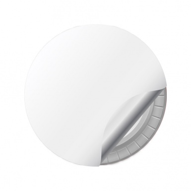 Yamaha Domed Stickers Light Grey Red 3D Logo
