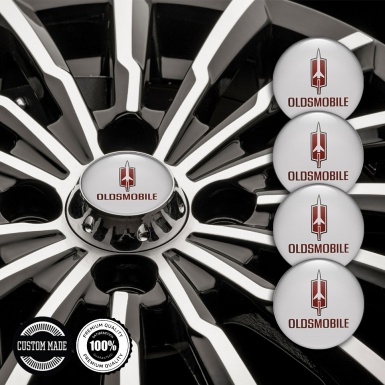Oldsmobile Hup Cap Silicone Stickers Grey Logo Edition