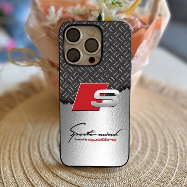 Audi iPhone case design metallic color quattro 1