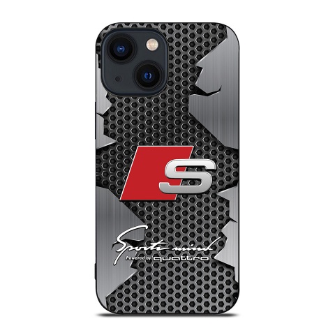Audi iPhone case design gray honeycomb