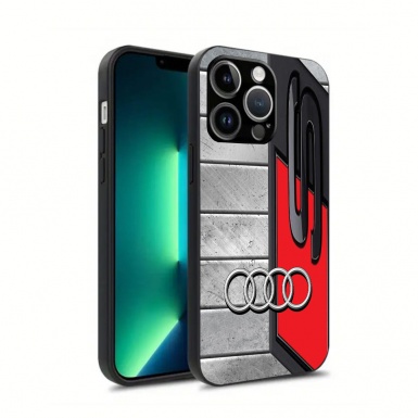 Audi case design gray panels S line for iPhone