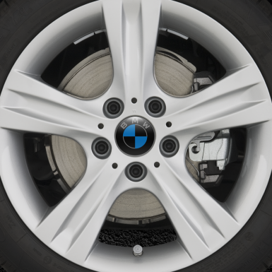 BMW Wheel Cap Silicone Emblems Black Navy
