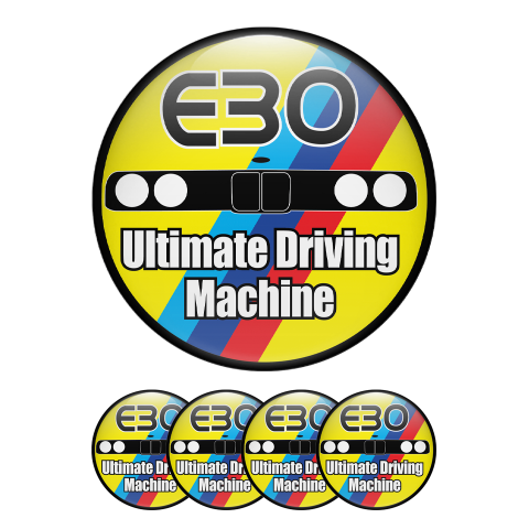 BMW E30 Stickers for Wheel Cap Ultimate Machine Yellow