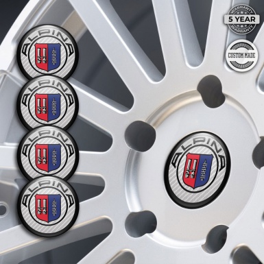 BMW Alpina Wheel Emblems Silicone for Center Caps Carbon