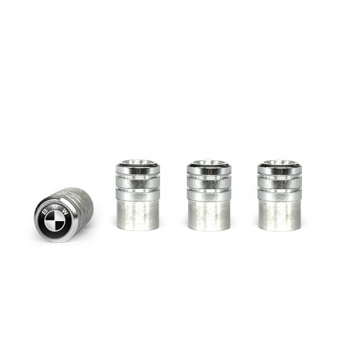BMW Valve Caps Aluminium 4 pcs Black White Logo