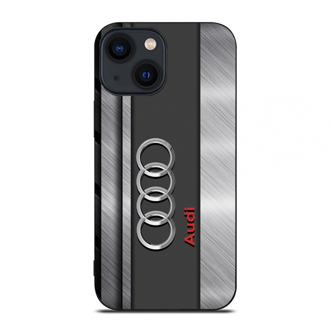 Audi iPhone case gray with 3D elements and logo 039