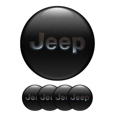 Jeep Silicone Stickers Center Hub Black Edition