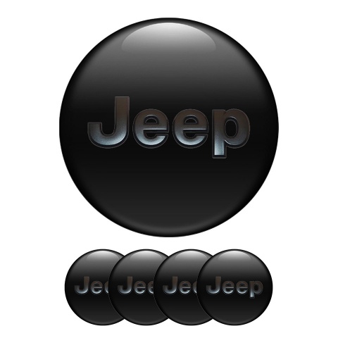 Jeep Silicone Stickers Center Hub Black Edition