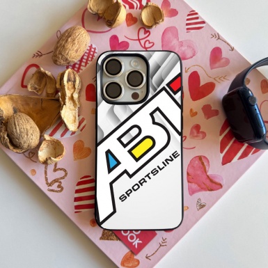 ABT Sportsline phone case white and gray with logo 041