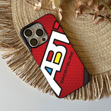 ABT iPhone case red honeycomb Sportsline with logo 043