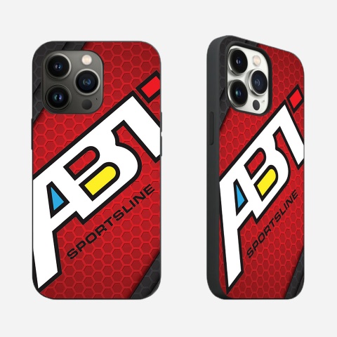ABT iPhone case red honeycomb Sportsline with logo 043
