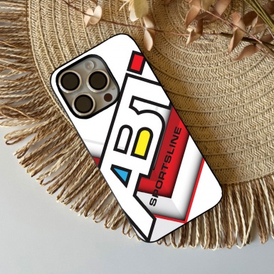 ABT Sportsline white with red phone case with logo 044