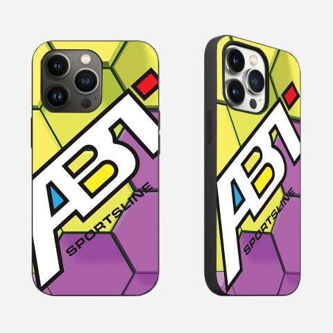 ABT Sportsline style honeycomb yellow and purple iPhone case 046