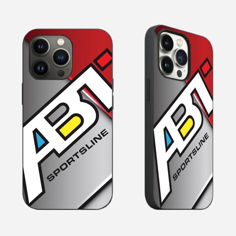 ABT gray and red iPhone phone case with Sportline logo 053