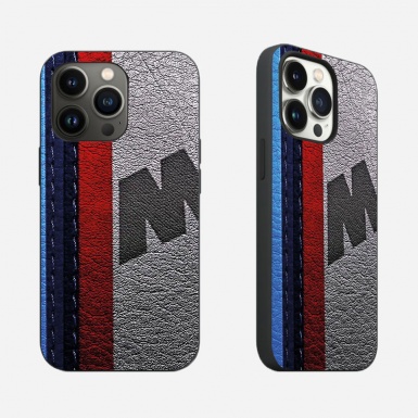 BMW silicone case for iPhone design imitation leather 001