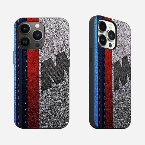 BMW silicone case for iPhone design imitation leather 001