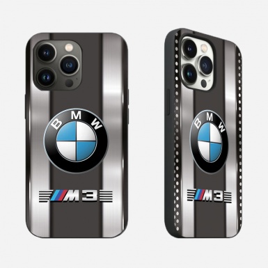 BMW M3 case for iPhone edition gray with center emblem 002