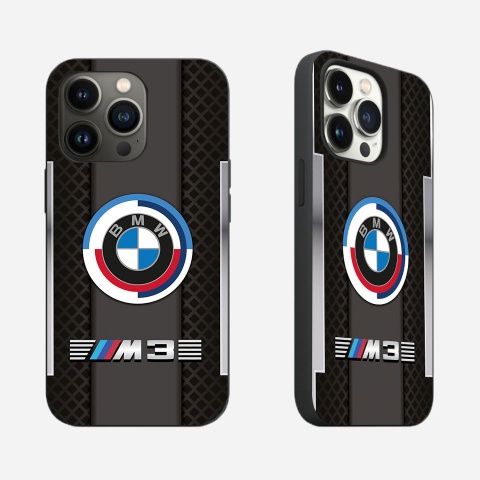 BMW M3 phone case for iPhone black with elements and logo 003