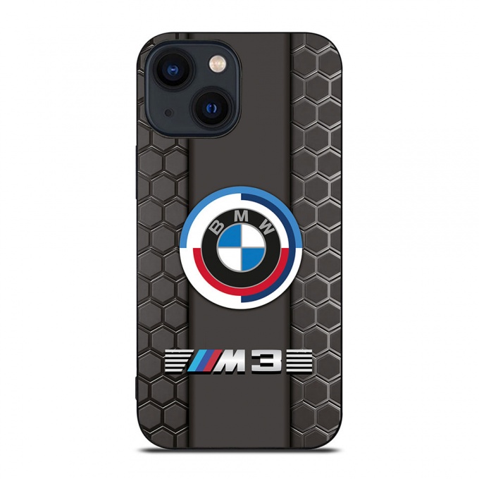 BMW M3 slim phone case with honeycomb elements and logo 005