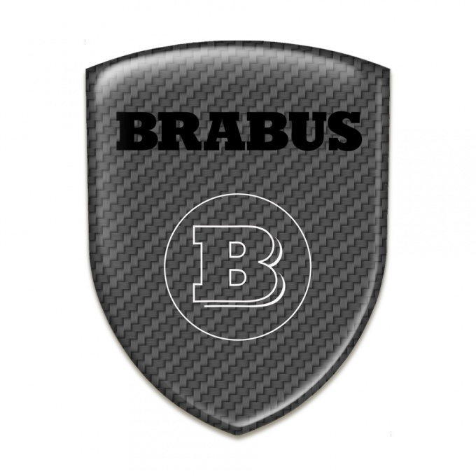 Brabus Car Interior Badge Style Gray Carbon 