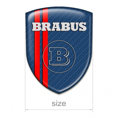 Brabus Auto Emblem Style Blue Base with Red lines 