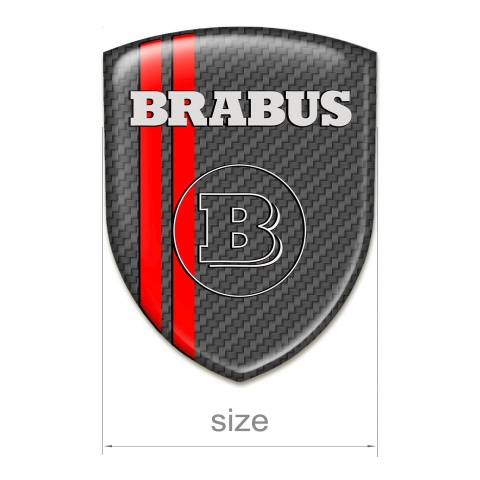 Brabus Silicone Emblem Edition Gray Base with Red lines 