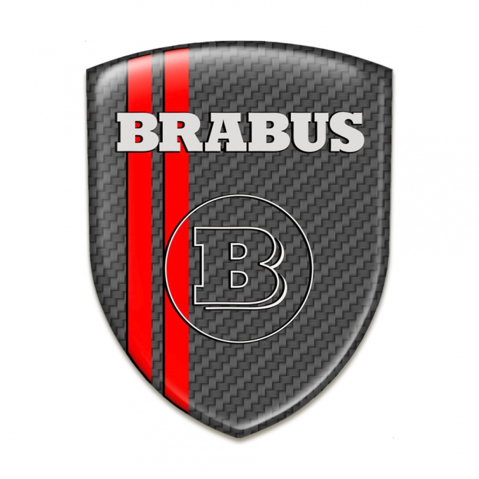 Brabus Silicone Emblem Edition Gray Base with Red lines 