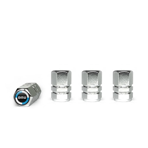 BMW Tyre Valve Caps Chrome 4 pcs New Style Logo