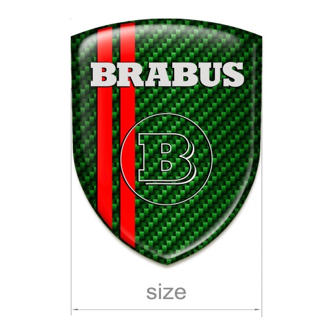 Brabus Emblem Exterior Edition Green Carbon with Red Lines