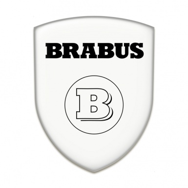Brabus Emblem Exterior High Quality White Background Black Logo 