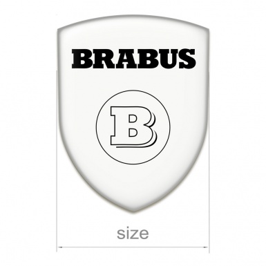 Brabus Emblem Exterior High Quality White Background Black Logo 